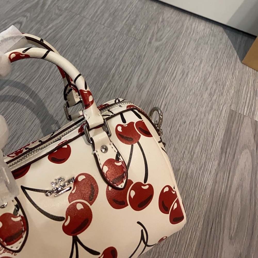 Coach Cherry Print Mini Boston Bag - Picture 7 of 8